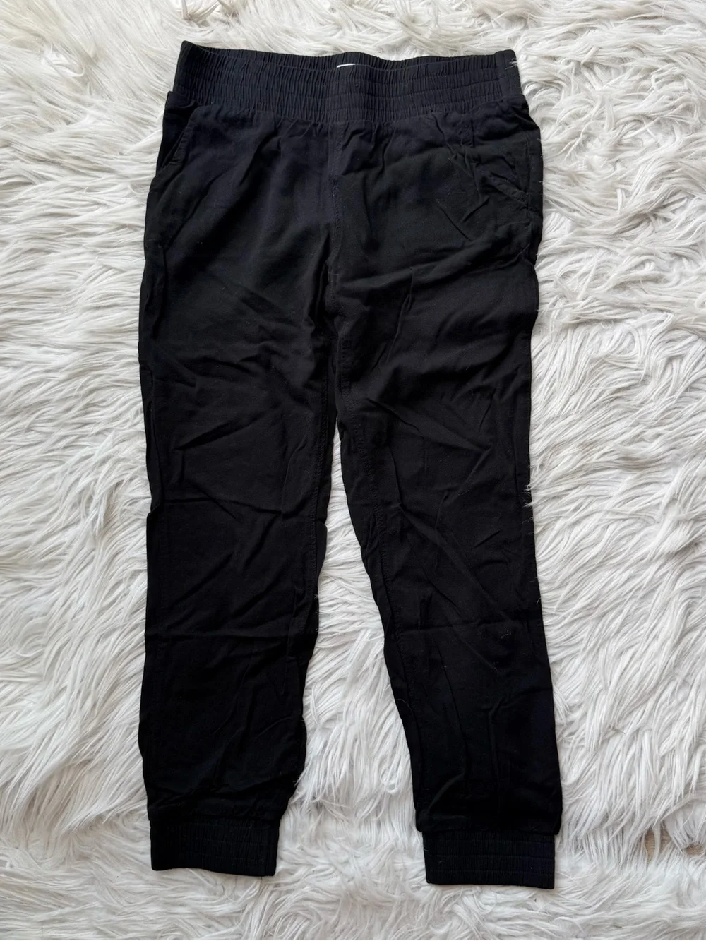Old Navy Girls Black Jogger Pants Size Large 10-12 Pull On Elastic Waist